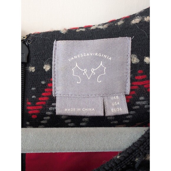 Anthropologie Vanessa Virginia "Jinete" Embroidered Fringe Dress Size 4 Aztec - Picture 7 of 9